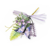Floare artificiala multicolora si Fluturas cm 20 H
