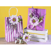 Set 3 flori Margarete si Lavanda cm 24 H