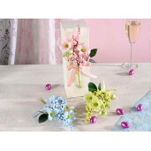 Set 18 flori artificiale multicolore 23 cm