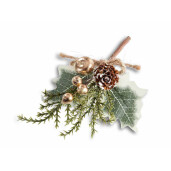 Set 12 crengute decor Craciun 15 cm