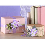 Set 2 crengute Lavanda si Floare de Camp mov verde cm 19 H
