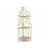 Raft de colt fier auriu 49x35x126 cm
