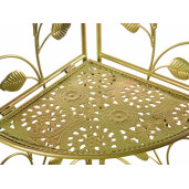 Raft de colt fier auriu 49x35x126 cm
