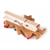 Set 6 ornamente brad Turta Dulce textil multicolor 4x5.5 cm