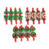 Set 8 ornamente brad Craciun cm 3 x 4,5 H