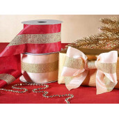 Set 4 panglici Christmas textil 70 mm x 10 m