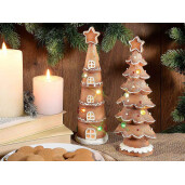 Set 2 brazi Craciun polirasina multicolora cu led 9.5x6x25 cm