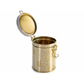 Set 6 cutii depozitare, Craciun metal alb auriu cm 11,5 x 9 x 12 H