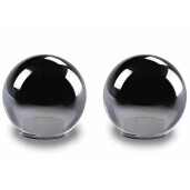 Set 2 sfere decorative sticla gri cu led Love Dream Ø 12 cm x 10,5 H 