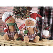 Set 2 figurine Turta Dulce textil multicolor 26x17x32 cm