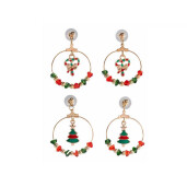Set 2 perechi cercei model Craciun cm 4,5 H