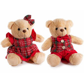 Set 2 figurine Ursuleti Craciun textil multicolor cm 21 x 16 x 22 H