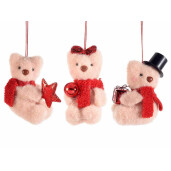 Set 3 ornamente brad Ursuleti 10x5x12 cm