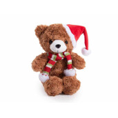 Figurina Ursulet Craciun textil multicolor cm 15 x 15 x 20 H