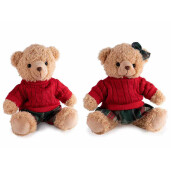 Set 2 figurine Ursuleti Craciun textil multicolor cm 20 x 15 x 24 H 