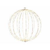 Sfera decorativa metal 192 leduri, 30 cm
