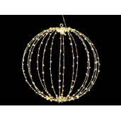 Sfera decorativa metal 240 leduri, 40 cm