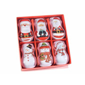 Set 6 ornamente brad Craciun 7x5x11 cm