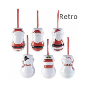 Set 6 ornamente brad Craciun 7x5x11 cm