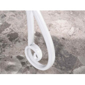 Banca gradina fier alb patinat Fluturas 112x65x108 cm