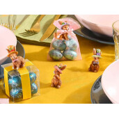 Set 4 figurine Iepurasi Paste polirasina multicolora 2.5x2x4.5 cm