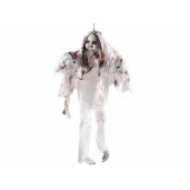 Figurina Halloween Fantoma alba cu leduri, muzica, miscare cm 90 H