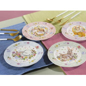 Set 8 farfurii portelan multicolor Paste 20 cm