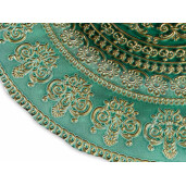 Set 2 platouri sticla aurie verde 32.5 cm