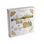 Set 2 platouri Craciun ceramica multicolora Ø 30 cm, Ø 25,5 cm