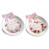 Set 2 platouri Paste ceramica multicolora cm 16 x 21 H