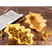 Tava decorativa ceramica maro Frunza 22,5 x 13 x 3,5 H