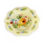 Set 6 farfurii sticla multicolora 30 cm, 25 cm, 20 cm