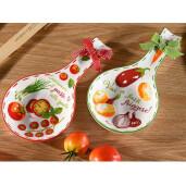 Set 2 suporturi linguri ceramica multicolora 12 x 24 H