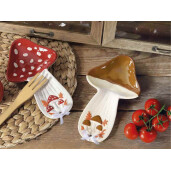 Set 2 suporturi linguri ceramica multicolora Ciupercute cm 13 x 22,5 H