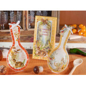 Suport lingura ceramica multicolora Caprioara cm 11,5 x 24,5 H