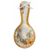 Set 2 suporturi linguri ceramica multicolora Forest cm 11,5 x 24,5 H
