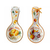Set 2 suporturi linguri ceramica multicolora Legume cm 11,5 x 24,5 H