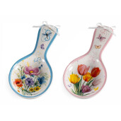Set 2 suporturi linguri ceramica multicolora Flowers 11,5 x 24,5 H