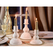 Set 3 sfesnice Craciun portelan alb 10.5x16.5 cm, 10x13.5 cm, 10x10 cm