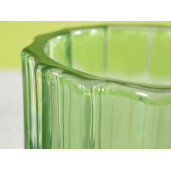 Set 2 candele sticla lemn 8.5x10 cm