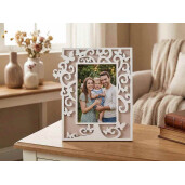 Set 2 rame foto masa lemn maro alb Tree of Life cm 17 x 19 H, 8 x 12 H