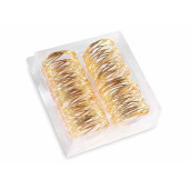 Set 8 inele servetele masa metal auriu 4x4.5 cm
