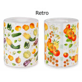 Set 4 borcane ceramica multicolora 10.5x13.5 cm