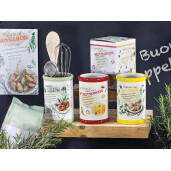 Set 3 borcane ceramica multicolora Ø 8 cm x 12,5 H