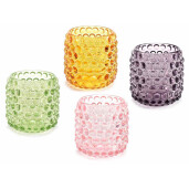 Set 8 candele sticla 8x8.5 cm