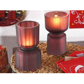 Set 4 candele sticla visinie 10.5x17.5 cm