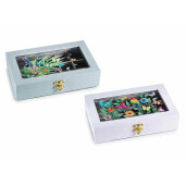 Set 2 cutii bijuterii compartimentate Flowers cm 22,5 x 14 x 5 H