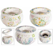 Set 3 scrumiere antivant ceramica decor Flori 3 x Ø 10 cm x 6 H