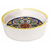 Scrumiera ceramica multicolora Majolica Ø 11,5 cm x 3,5 H