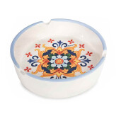 Set 3 scrumiere ceramica multicolora Majolica 3 x Ø 11,5 cm x 3,5 H